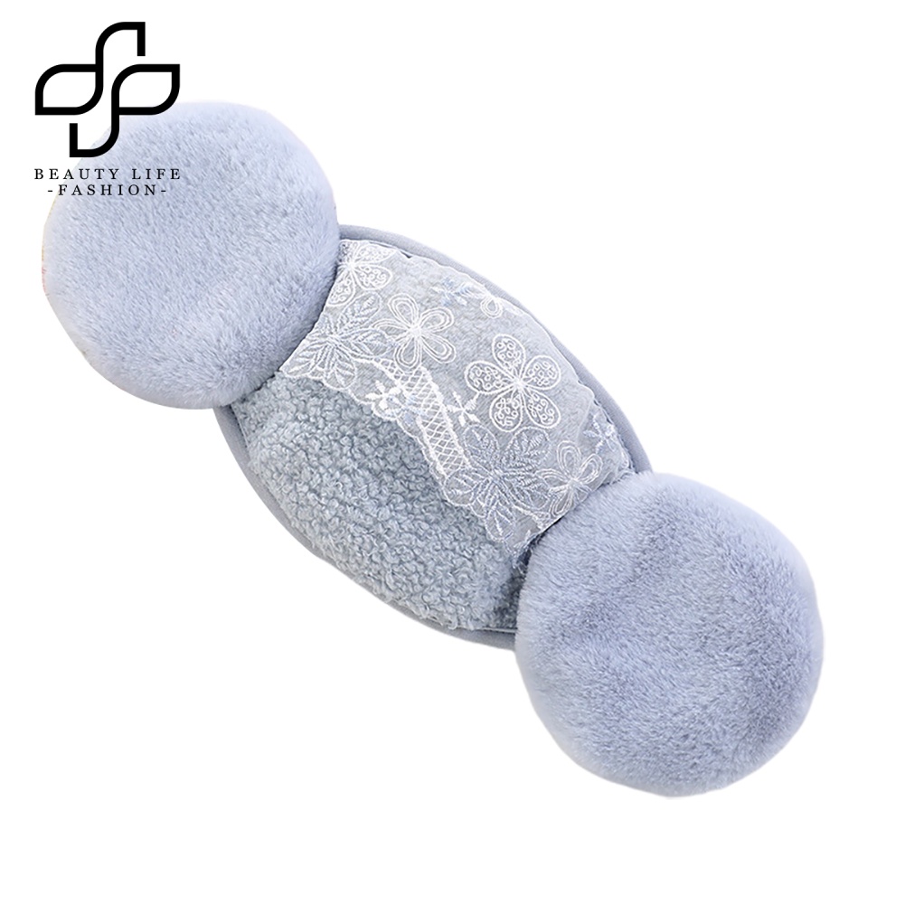 Chụp Tai Che Nửa Mặt Giữ Ấm Phối Ren Thời Trang Thu Đông Cho Nữ