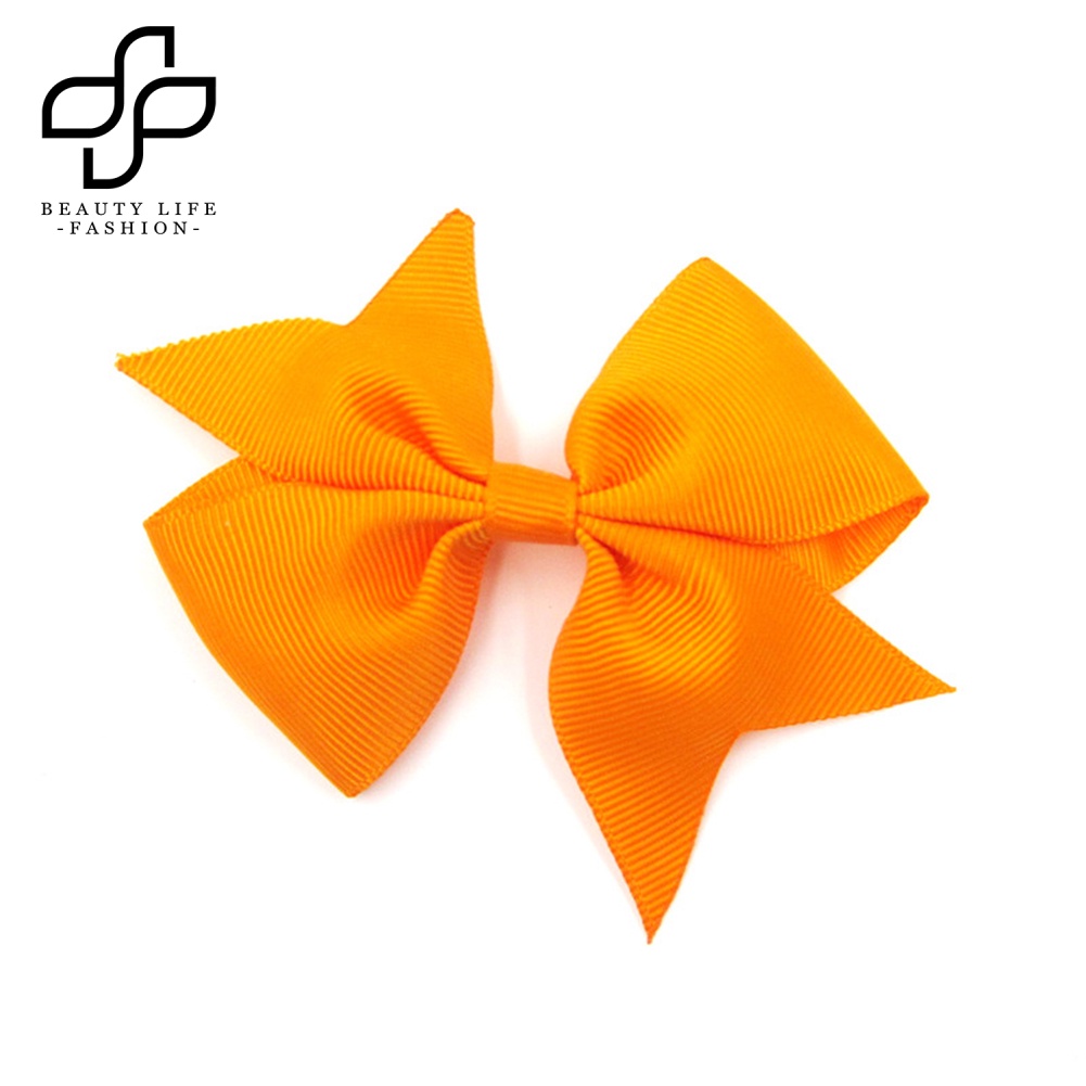 Bộ 10 Kẹp Tóc Nơ Màu Trơn Thời Trang Cho Nữ