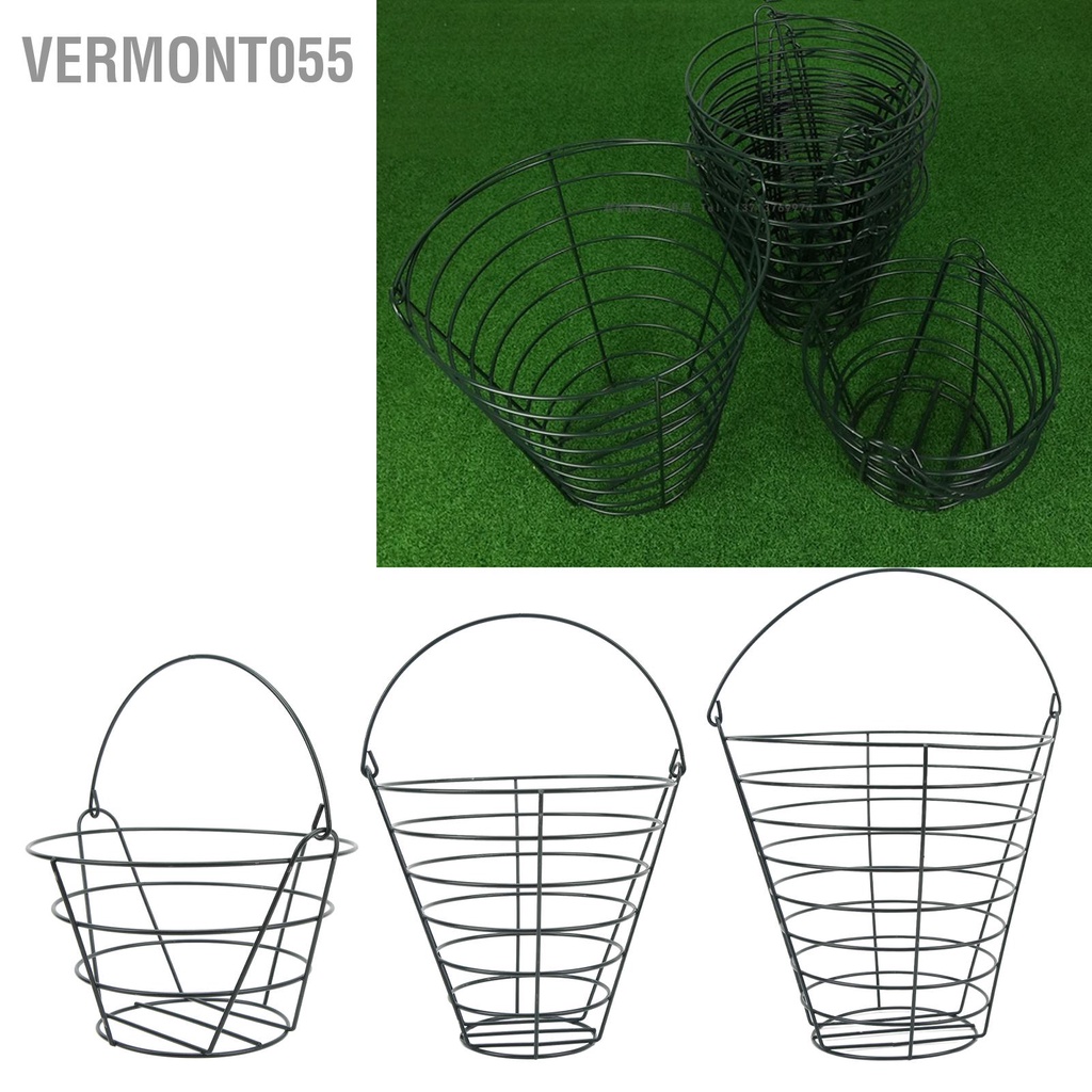 Vermont055 Giỏ Đựng Bóng Golf Kim Loại Trọng Lượng Nhẹ Dung Tích Lớn Có Tay Cầm Thể Gập Lại Cho Sân