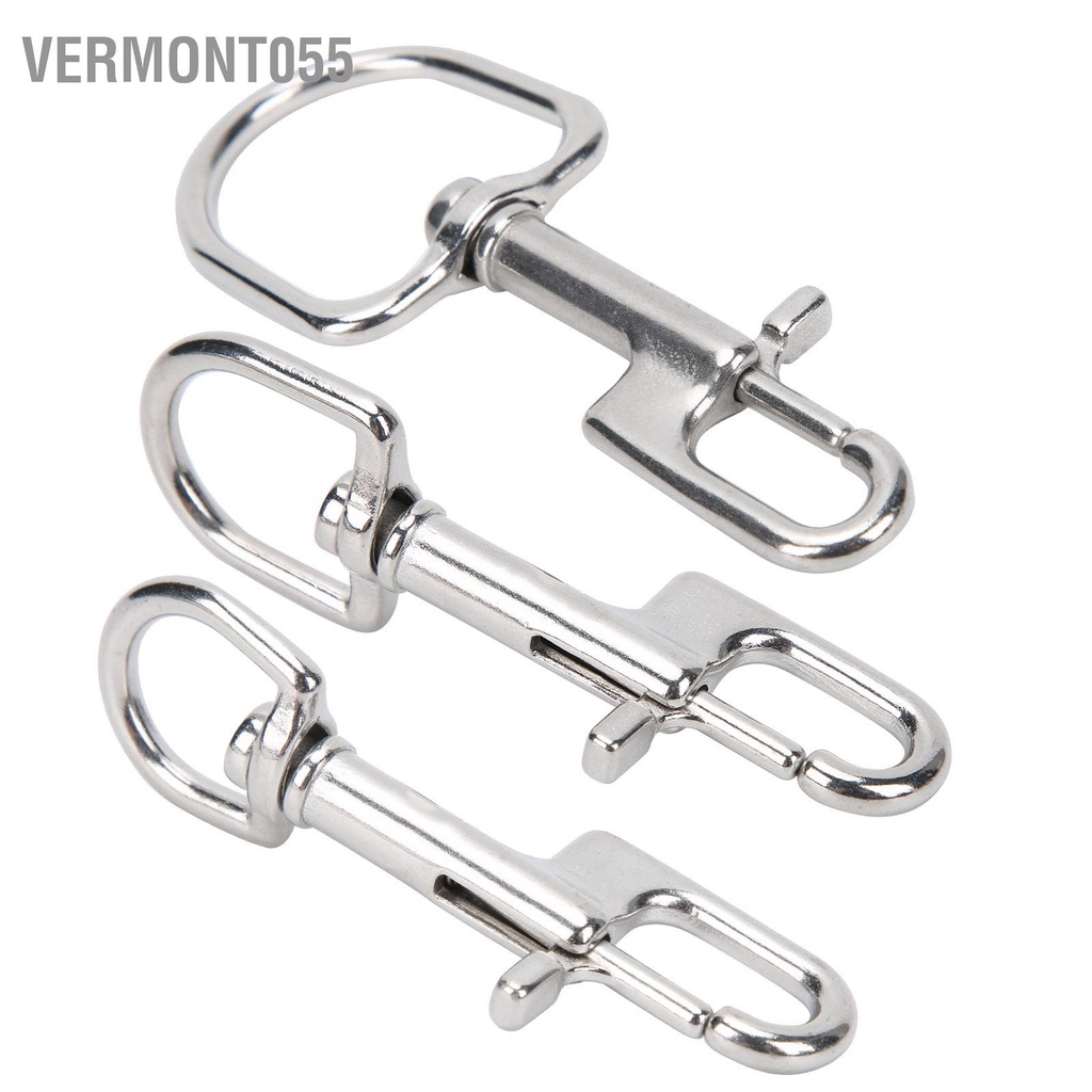 Vermont055 Lặn bằng thép không gỉ Single Ended Snap Clips Eye Bolt Hooks Buckle