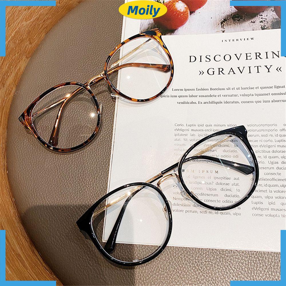 MOILYVN Mắt Kính Chống Ánh Sáng Xanh Trong Suốt Phong Cách Vintage