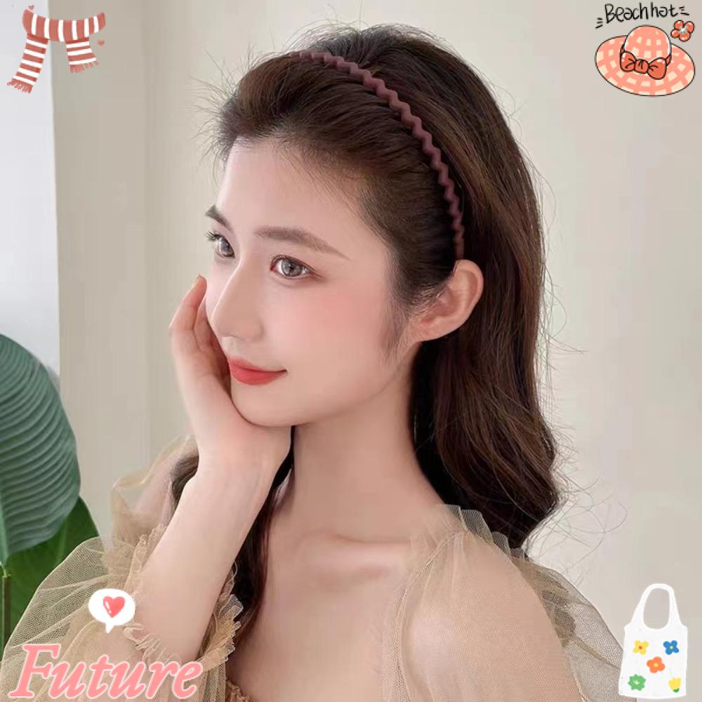 Băng Đô Cài Tóc Gợn Sóng Màu Đen Phong Cách Alice Thời Trang Cho Nam Và Nữ