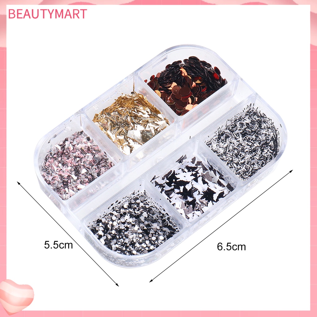 1 Hộp Lá Nhôm Phản Quang Lấp Lánh Sang Trọng Dùng Trang Trí Móng Tay