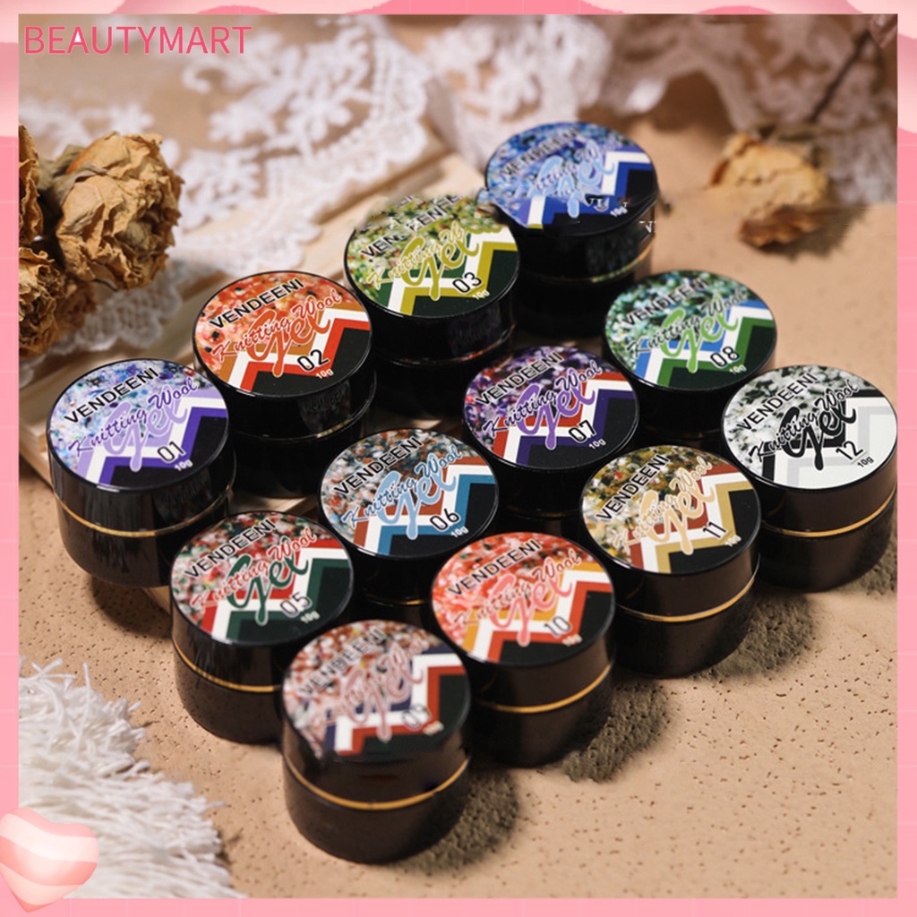 Sơn Móng Tay 10g Hiệu Ứng Hạt Dệt Kim Dùng Trang Trí DIY