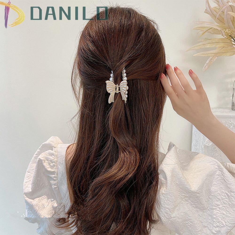 Danilo Kẹp Tóc Đuôi Ngựa Bằng Hợp Kim Hình Bướm Rỗng Thanh Lịch Cho Nữ