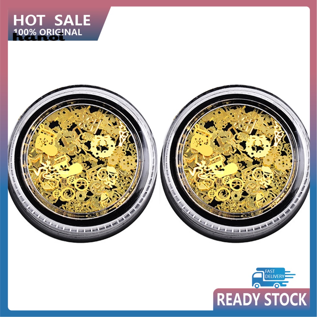 Set 2 Hộp Phụ Kiện Trang Trí Móng Tay Nghệ Thuật