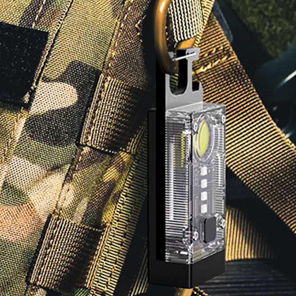 Đèn móc khóa di động đèn pin cắm trại ngoài trời đèn pin gia đình loại C sạc nhanh [doom】