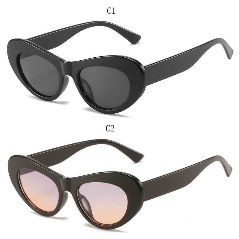 Kính Mát Hình Oval Nhỏ Chống Tia UV400 Thời Trang Phong Cách Retro Dành Cho Nữ
