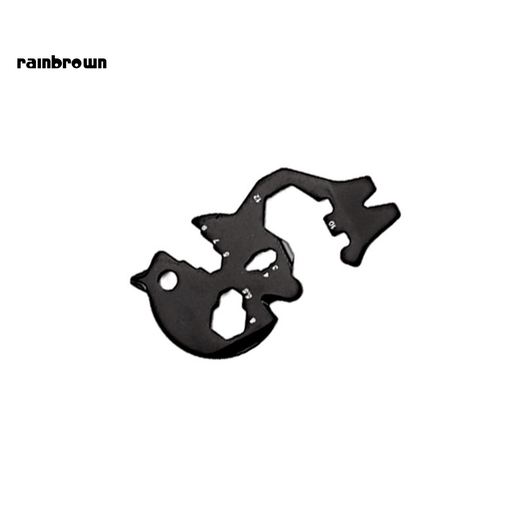 &lt; Rainbrown &gt; Móc Khóa Dạng Cân Bằng Inox Cứng Trong Suốt Hình Động Vật Đa Chức Năng Có Lỗ Hở Và Dây Buộc Kích Thước Bỏ Túi Làm Quà Tặng Ngày Của Cha