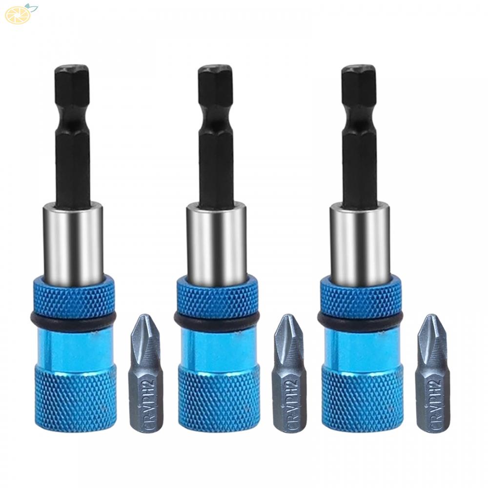 【VARSTR】Screwdriver Bit Nutdriver Quick Connecting Rod 1/4 Inch 3pcs For Electric Drill