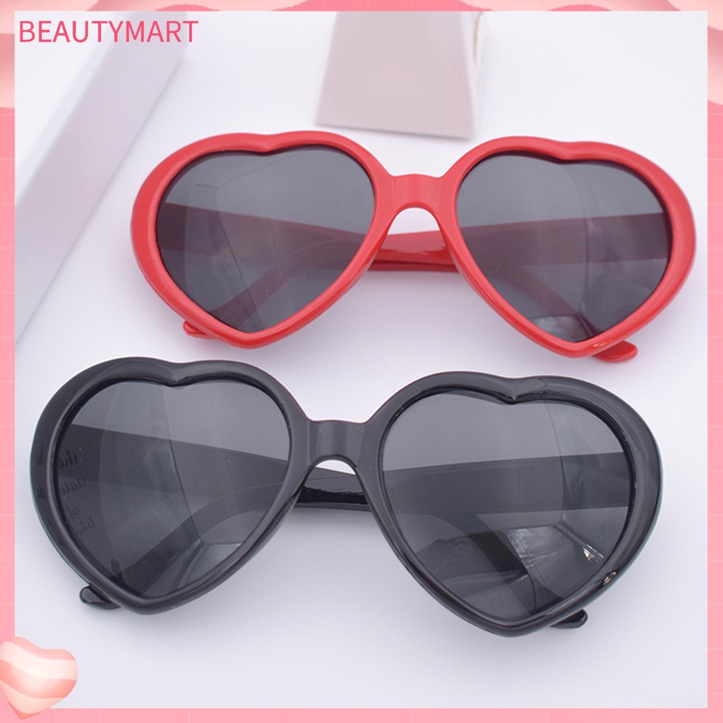 Kính Mát Hình Trái Tim Phong Cách Retro Dễ Thương Cho Nữ