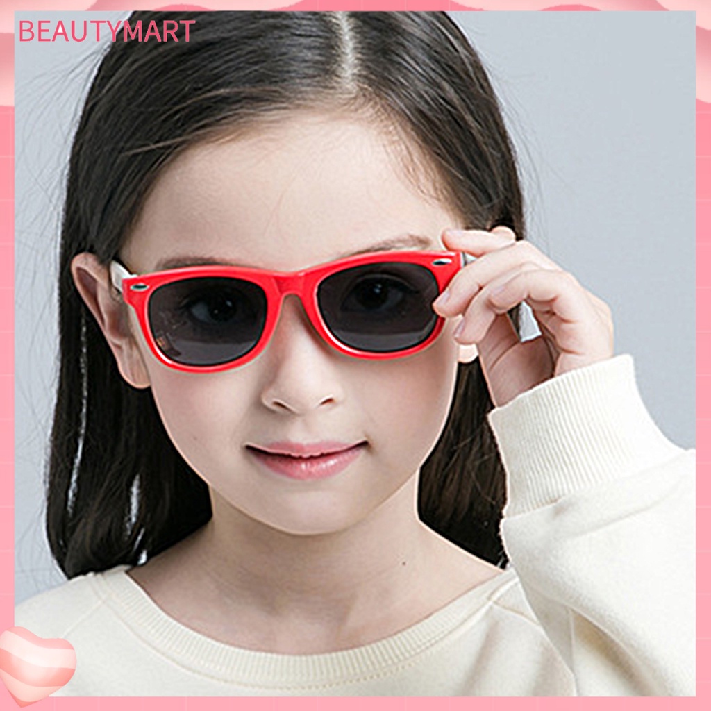 1 Cặp Kính Mát Phân Cực 100% AU Gọng Dày Linh Hoạt Bảo Vệ Cho Bé 3-12 Tuổi