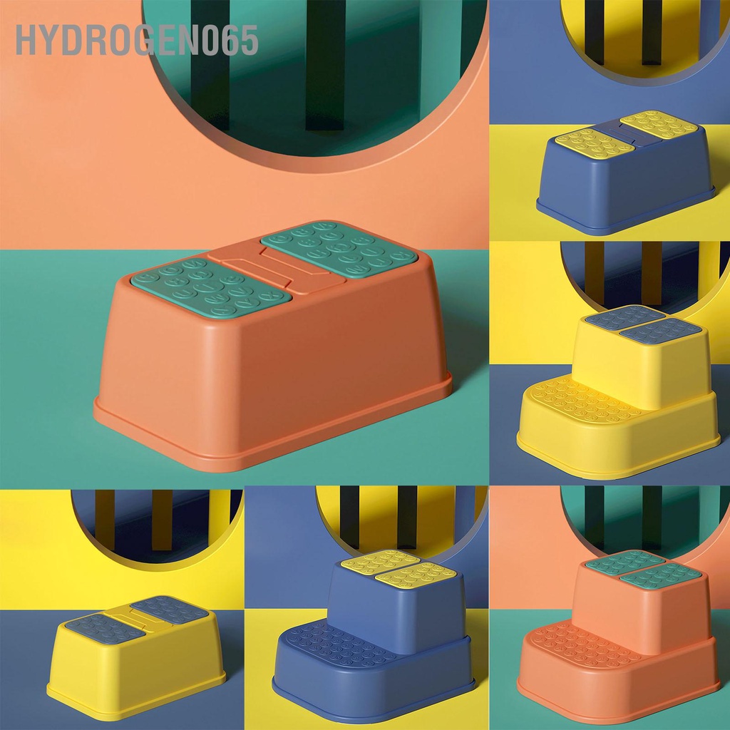 Hydrogen065 Bệ bước toilet Công cụ chống lật hạng nặng bằng nhựa trượt cho trẻ nhỏ