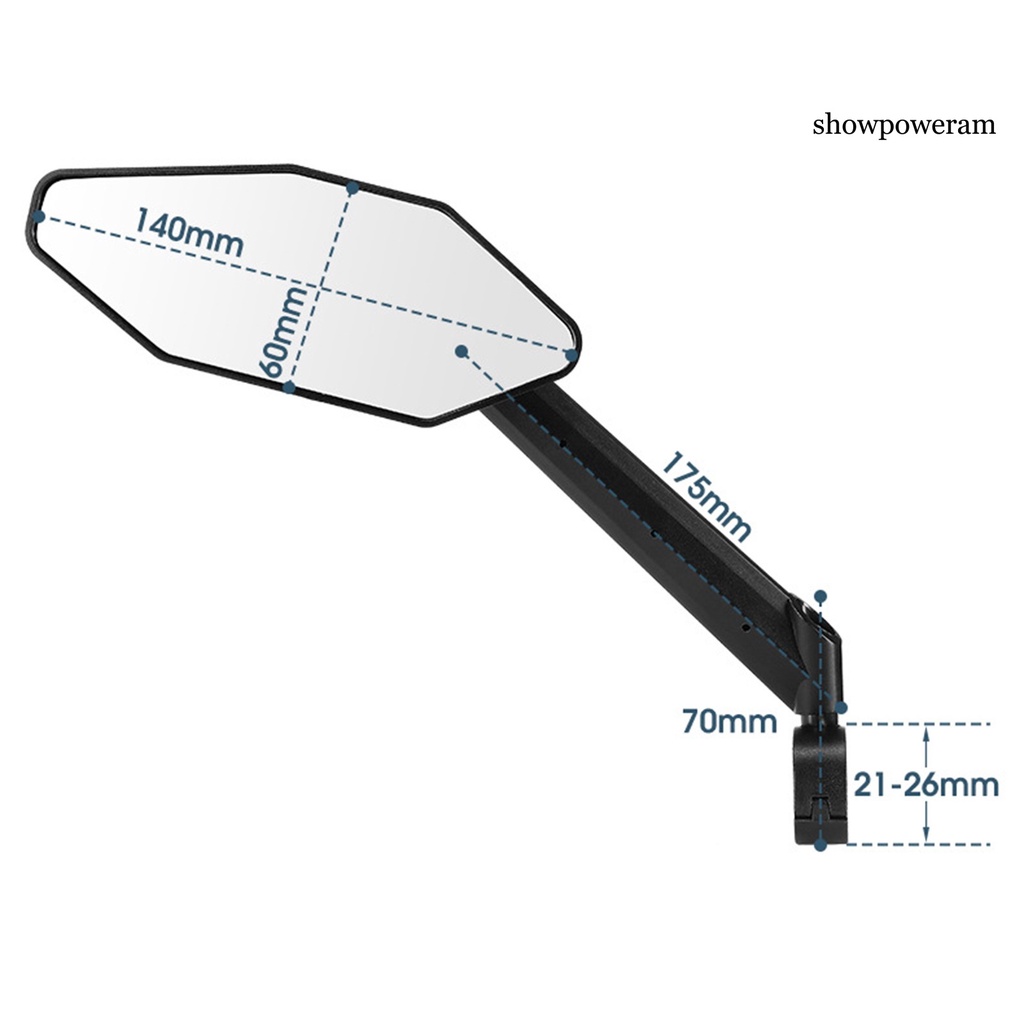 Gương Chiếu Hậu Tầm Nhìn Góc Rộng 21-26mm HD Có Thể Điều Chỉnh Xoay 360 Độ Gắn Tay Lái Xe Đạp