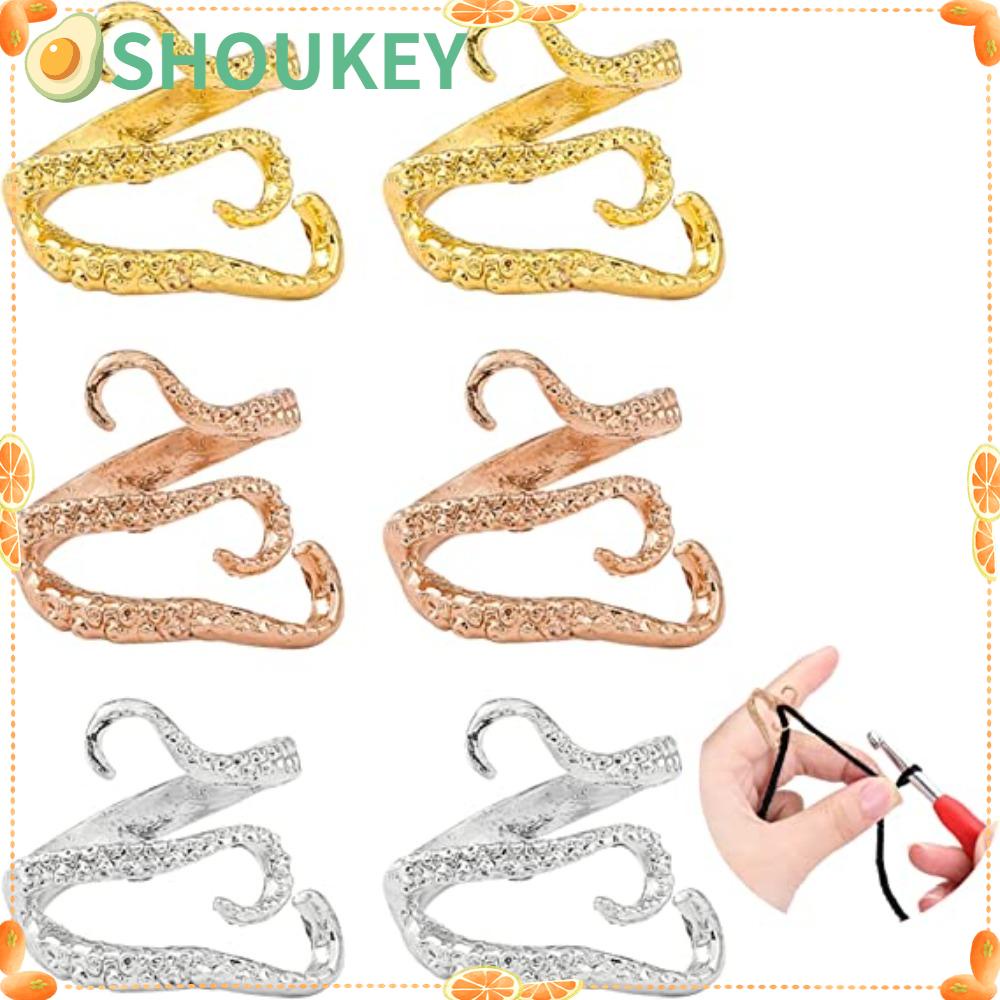 Shoukey Nhẫn Dệt Kim Hở Ngón Tay