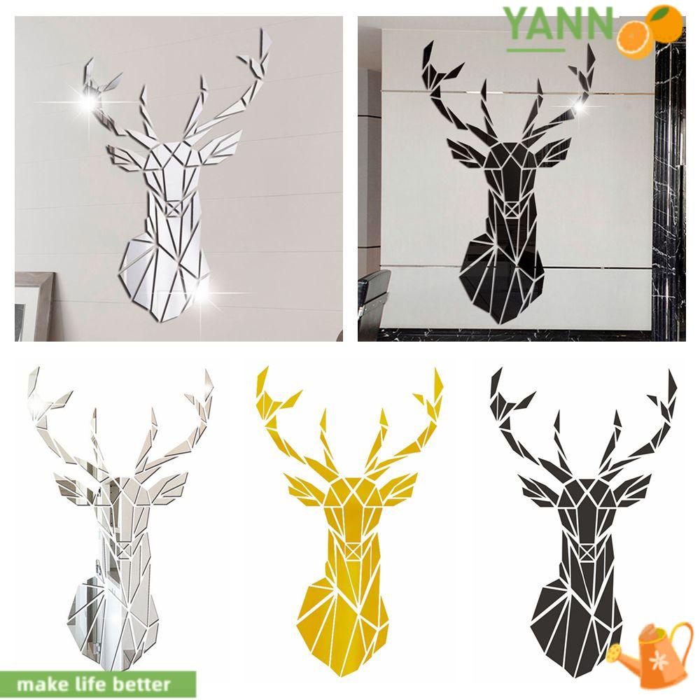 Sticker Dán Tường Tự Dính Họa Tiết Đầu Hươu 3D 1 # Trang Trí Nhà Cửa