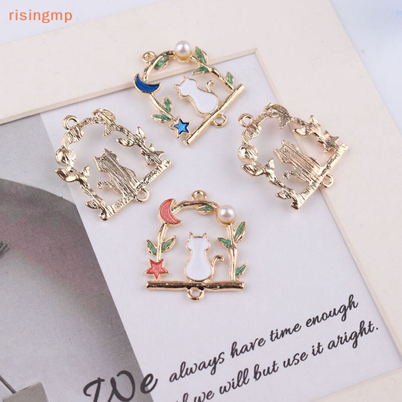 Set 10 Mặt Dây Chuyền Hợp Kim Tráng Men Hình Trăng Sao DIY