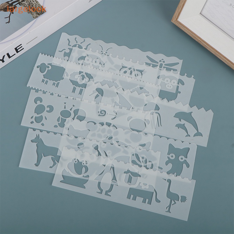 Set 8 Khuôn Tạo Hình Chữ Cái / Sóng / Động Vật DIY Trang Trí Tường / Album
