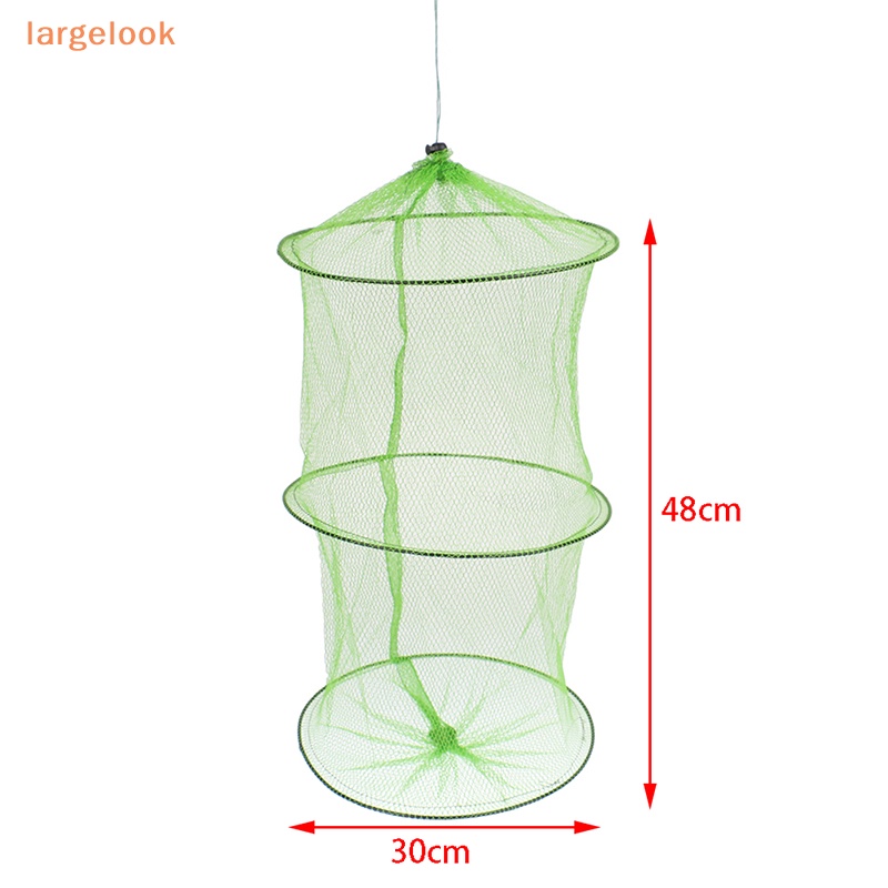 [Biglook] Túi Lưới Nhỏ 3 Lớp Bằng Vải Nylon Đơn Giản Có Thể Gập Lại