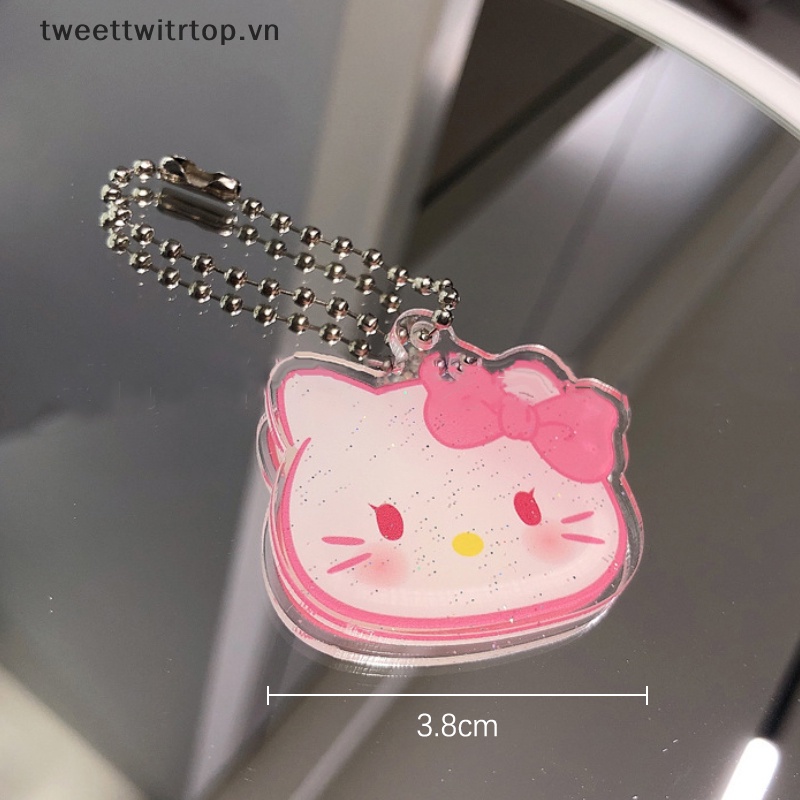 Trtop Sanrio Kuromi Hello Kitty Purin Pachacco Móc Chìa Khóa Bằng Acrylic Dễ Thương Trang Trí Ba Lô Đi Học Cho Bé Gái