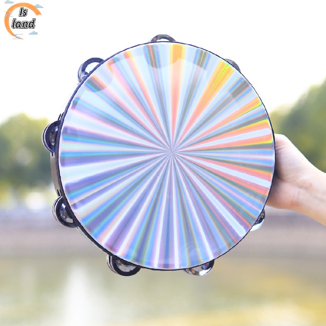 Trống Lục Lạc Cầm Tay Hai Đầu Bằng Thép Không Gỉ Kích Thước 10-inch