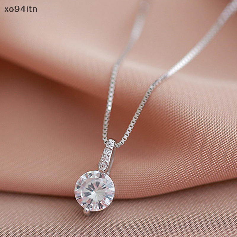 Vòng cổ Mặt Tròn Đính Đá Lấp Lánh Thời Trang Cho Nữ