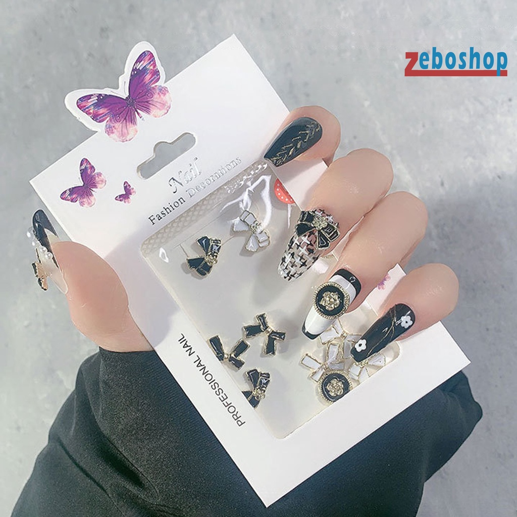 1 Túi Phụ Kiện Trang Trí Móng Tay Nghệ Thuật Nhiều Hình Dạng Không Phai Màu Bằng Hợp Kim AB Cực Quang Dành Cho Bạn Nữ