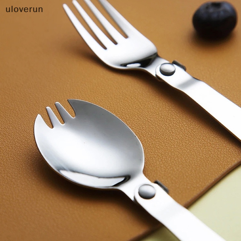 Bộ Muỗng Nĩa Bằng Thép Không Gỉ 304 Thiết Kế Nhỏ Gọn Tiện Dụng