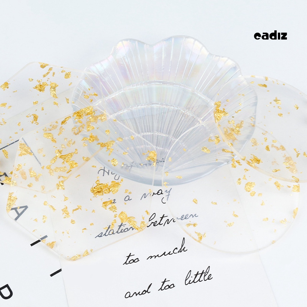 Khay Lá Vàng Trong Suốt Trưng Bày Móng Tay Nghệ Thuật DIY