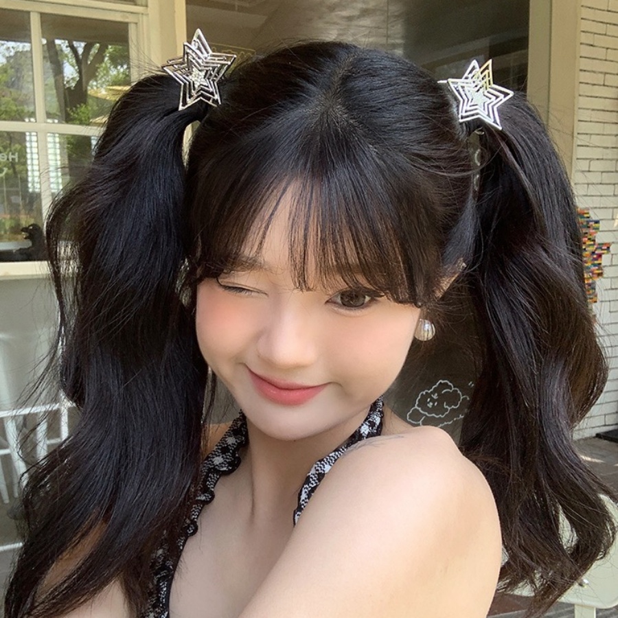 Kẹp Tóc Nhỏ Hình Ngôi Sao Đính Đá Pha Lê Bằng Hợp Kim Phong Cách Hàn Quốc Cho Nữ