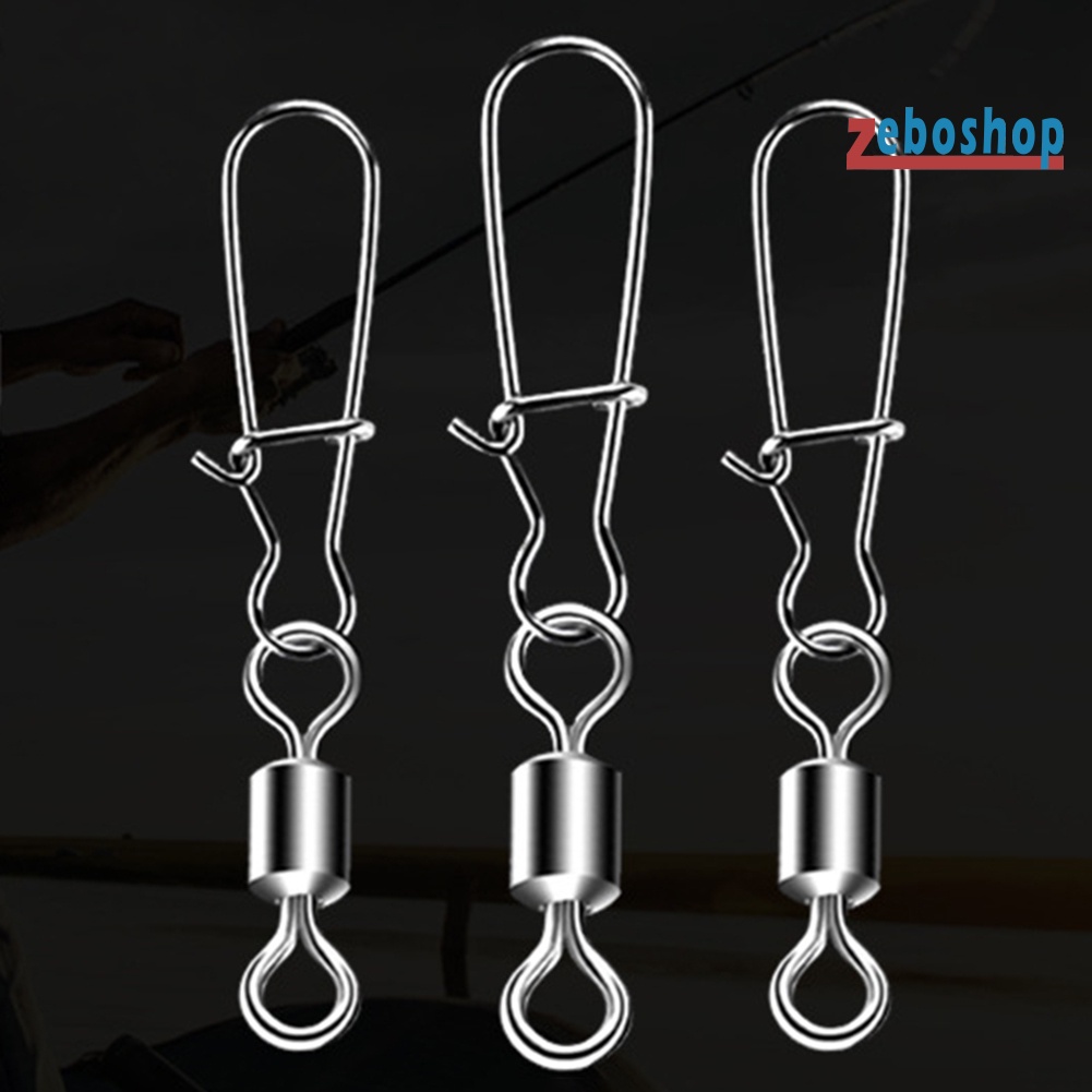 Zeboshop 50 Móc Nối Câu Cá Bằng Thép Không Gỉ