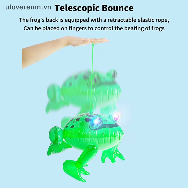 Đồ Chơi Ếch Xanh Bơm Hơi Có Đèn Nhấp Nháy Dễ Thương Vui Nhộn DIY Cho Bé