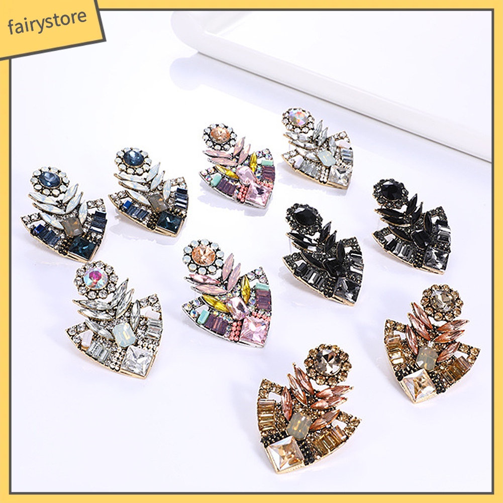 Khuyên Tai Đính Đá Phong Cách Bohemian Thời Trang Cho Nữ