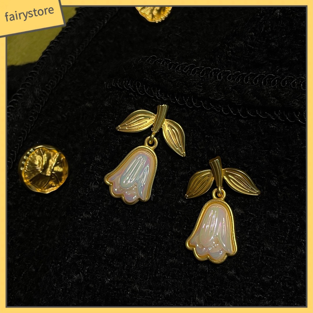 1 Đôi Bông Tai Hình Giọt Nước Họa Tiết Hoa Phong Cách Thời Trung Cổ Dành Cho Nữ