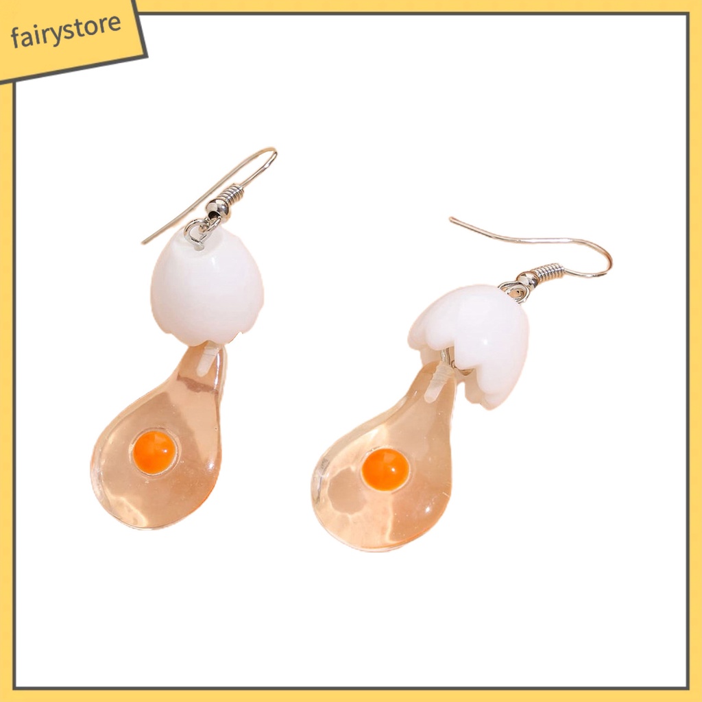 [FRO] 1 Đôi Bông Tai Hình Quả Trứng Vỡ Dễ Thương Trọng Lượng Nhẹ Phù Hợp Sử Dụng Hàng Ngày Cho Nữ