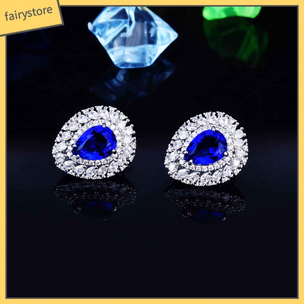 [FRO] Nhẫn Đính Đá Hình Giọt Nước Tinh Tế Cho Nữ