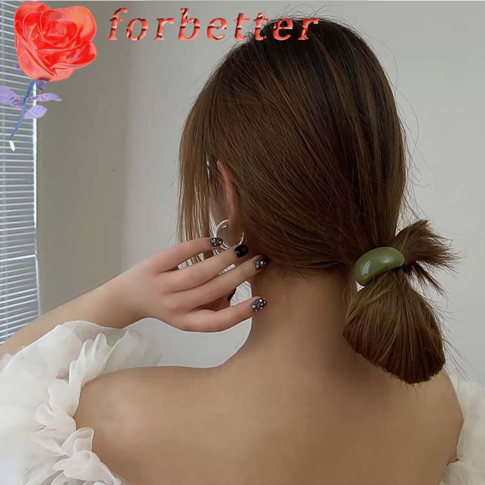 Dây Cột Tóc Đuôi Ngựa Hình Tròn Đơn Giản Thời Trang Cho Nữ