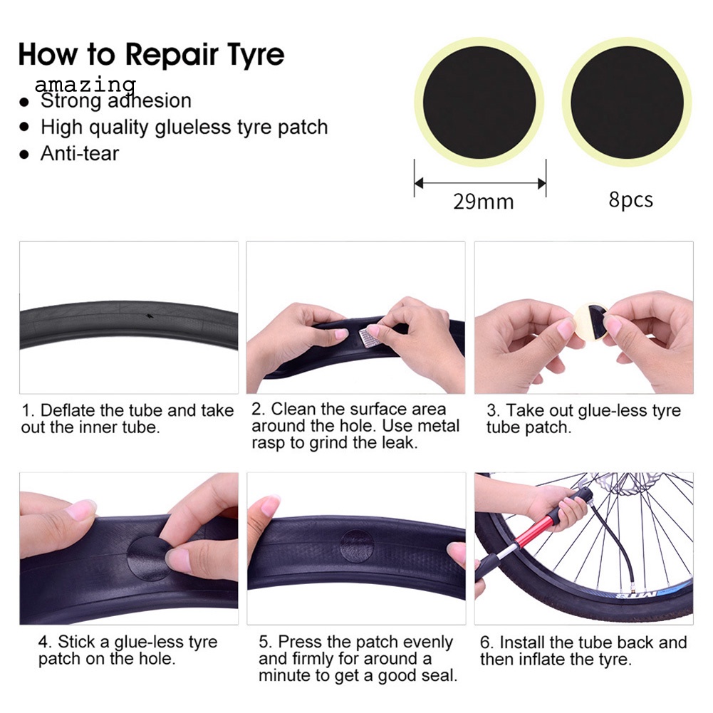 Bộ Dụng Cụ Bơm Hơi Xe Đạp Mini Đa Năng Kèm Túi Đựng Tiện Lợi