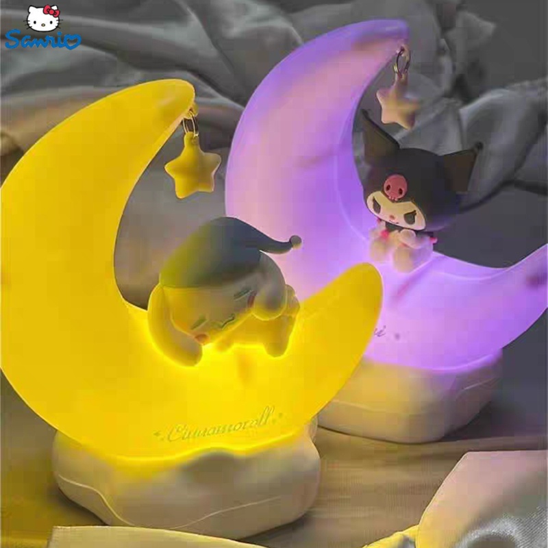 SANRIO Đèn Ngủ Led 3d Hình Kuromi Cinnamonroll Dễ Thương Trang Trí Phòng Ngủ Cho Bé