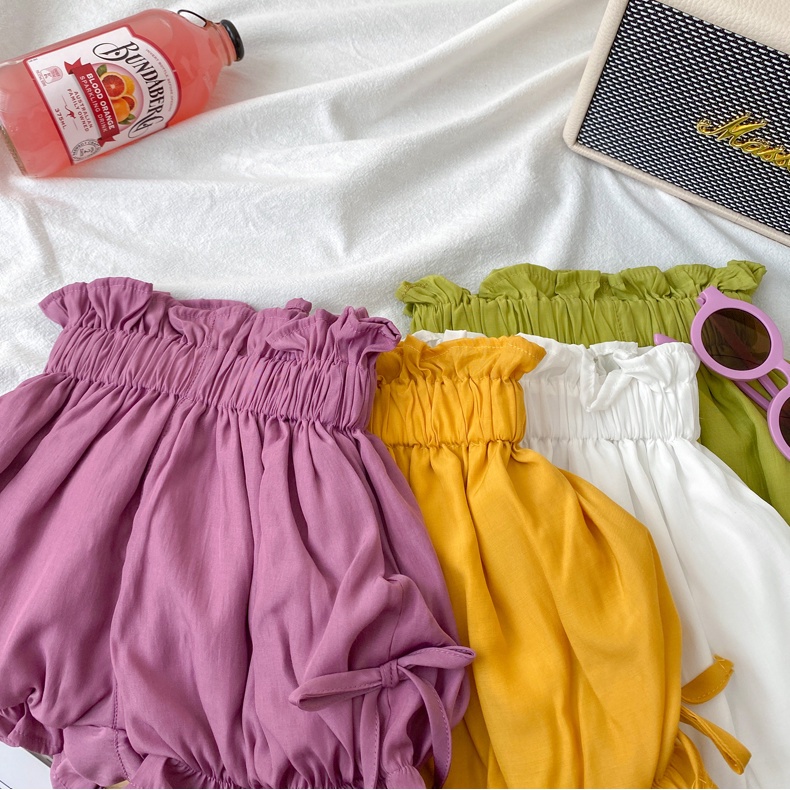 Quần Đùi Mùa Hè Dáng Rộng Họa Tiết Hoa Hợp Thời Trang Cho Bé Gái