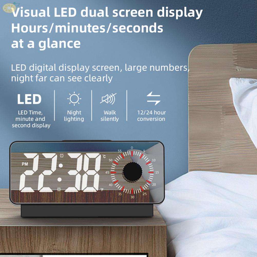 【VARSTR】Alarm Clock Sets Visual Alarm Clock Alarm Clock Countdown Clock LED Screen