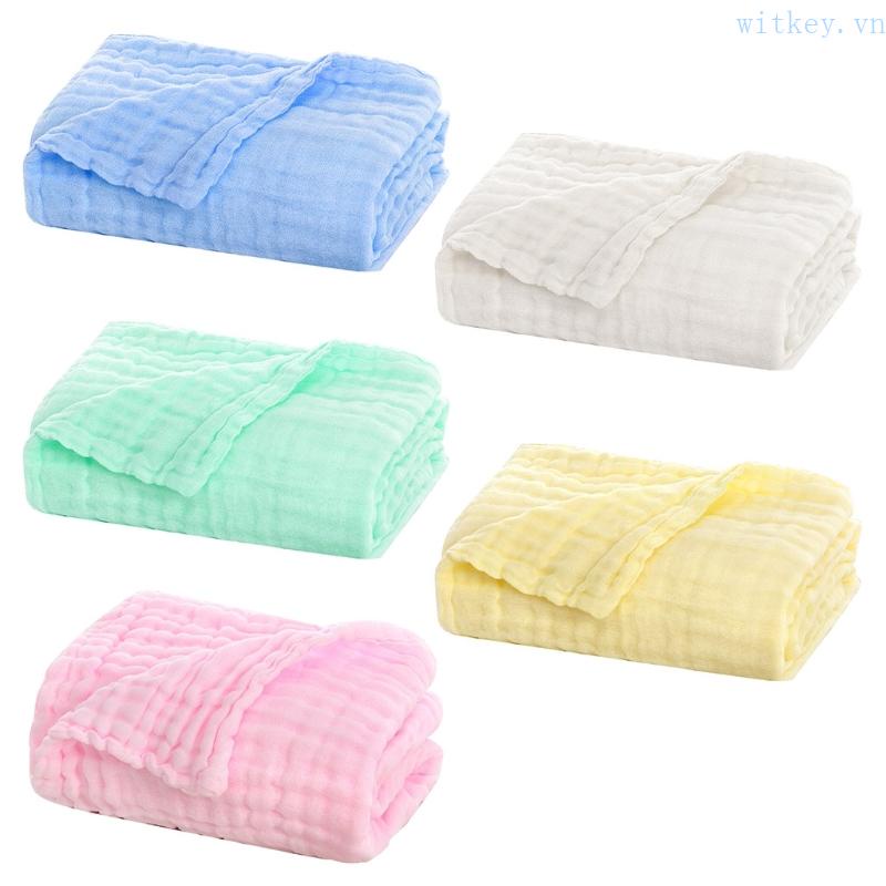 Chăn Quấn Em Bé 6 Lớp Chất Liệu Muslin Mềm Mại Thoáng Khí Giữ Ấm