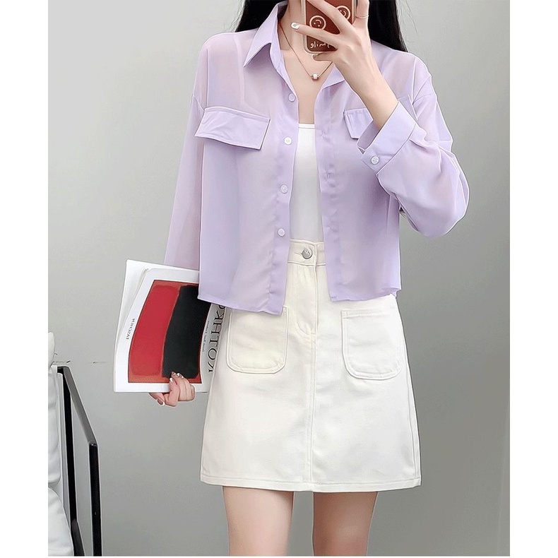 Áo Khoác Cardigan Chống Nắng Chất Liệu Chiffon Mỏng Thời Trang Mùa Hè Cho Nữ