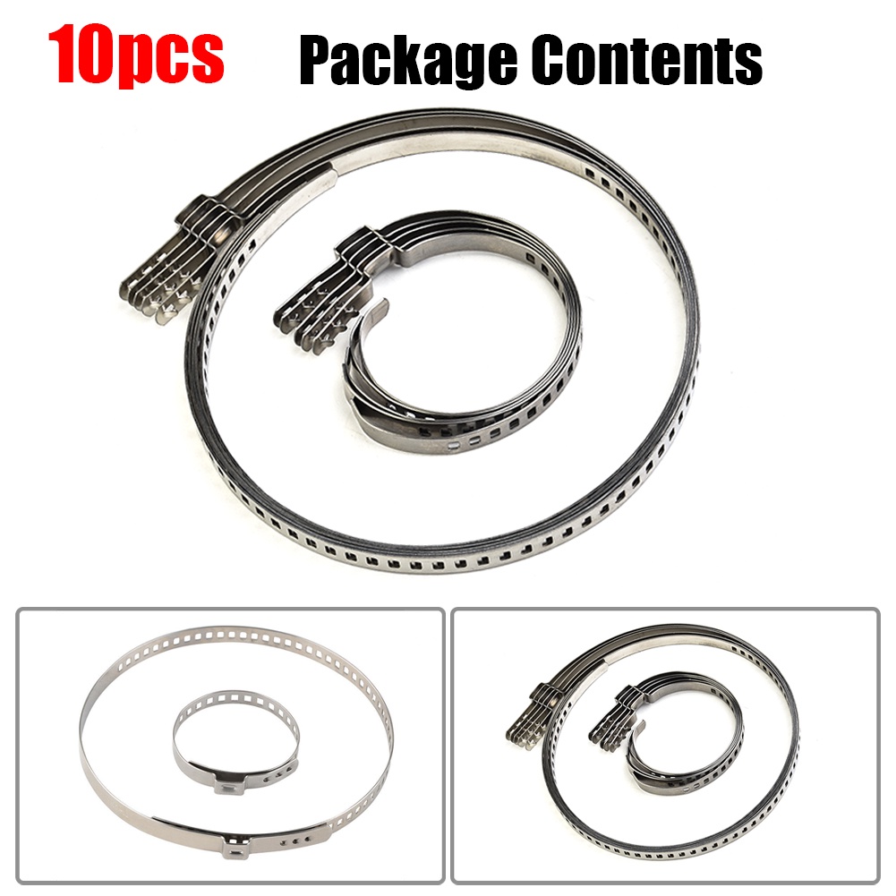 Set 10 Kẹp Nối Trục CV Bằng Thép Không Gỉ Thông Dụng Có Thể Điều Chỉnh