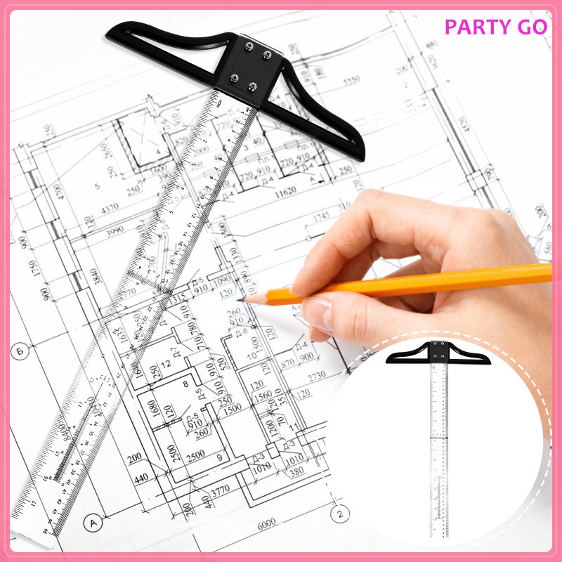 Thước Nhựa Acrylic Hình Vuông Có Thể Tháo Rời Tiện Dụng