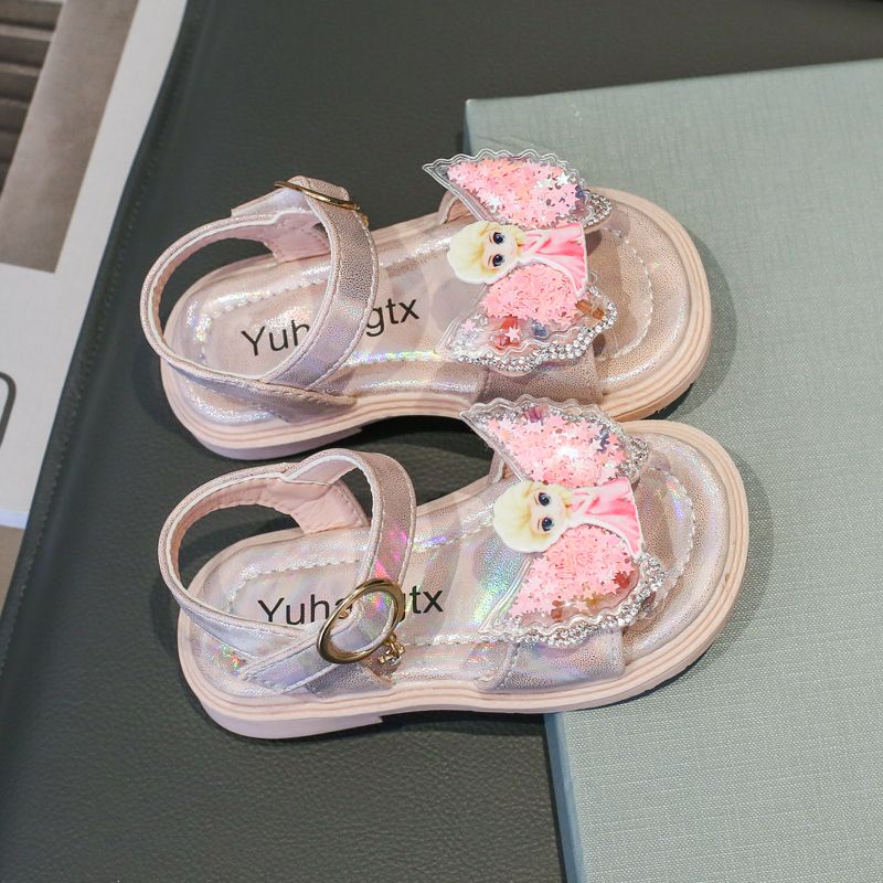 Xăng đan Công Chúa Bằng Da Đế Chống Trượt Dễ Thương Dành Cho Bé Gái