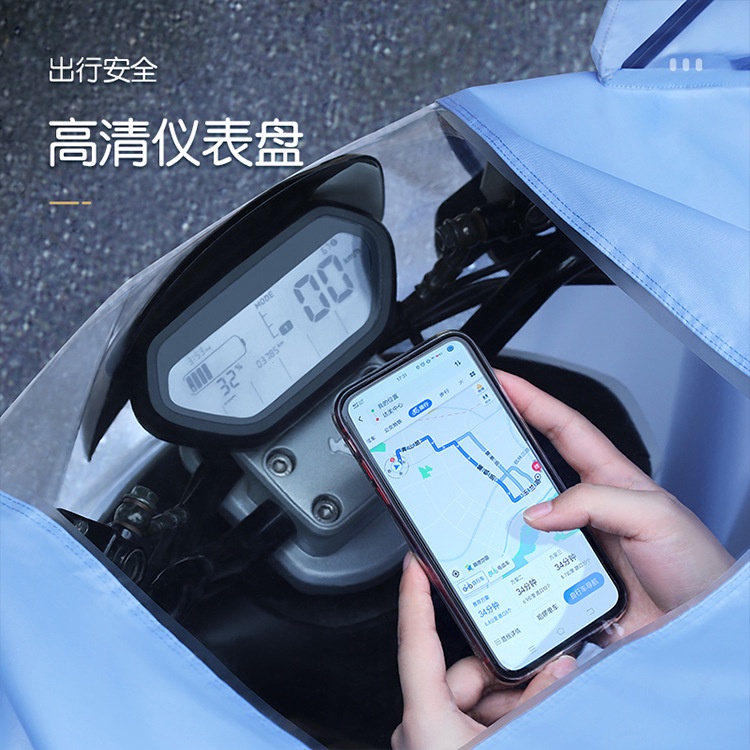 O o Áo Mưa Dáng Dài Vải Oxford Dày Thời Trang Đi Xe Máy Điện Cho Nữ Người Lớn