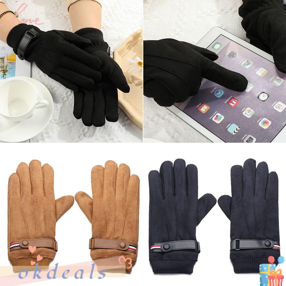 1 Đôi Găng Tay Lái Xe Thể Thao Giữ Ấm Mùa Đông Có Thể Chạm Màn Hình Cảm Ứng