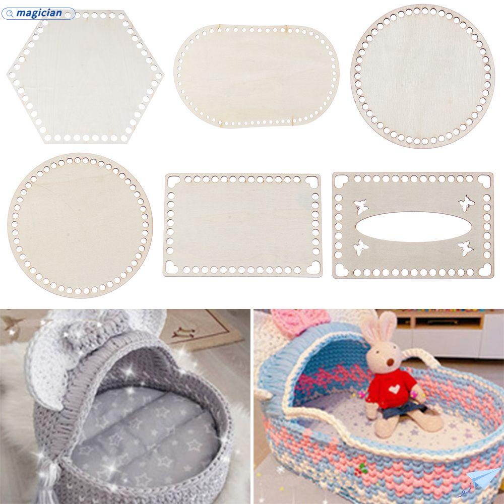 Set 2 Khuôn Gỗ Tự Nhiên Hình Tròn Làm Túi Xách Tiện Dụng