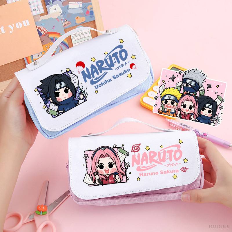 Túi Đựng Bút Chì Sức Chứa Lớn Họa Tiết Hoạt Hình Naruto Hatake Kakashi GT2